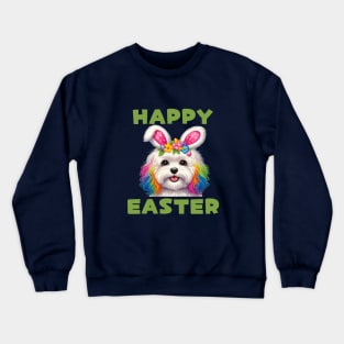 Maltipoo Easter Bunny Crewneck Sweatshirt